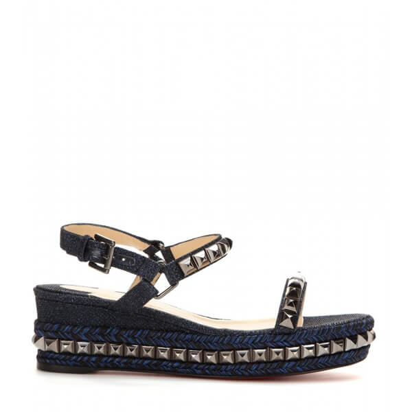 【15秋冬新作】2015SSChristian Louboutin クリスチャン ルブタンコピー Cataclouレザーデニムサンダル